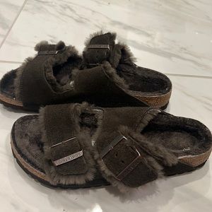 Shearling Birkenstock. Worn once
